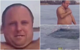 VIDEO +18 // O femeie filmează cum soțul ei moare sub gheață